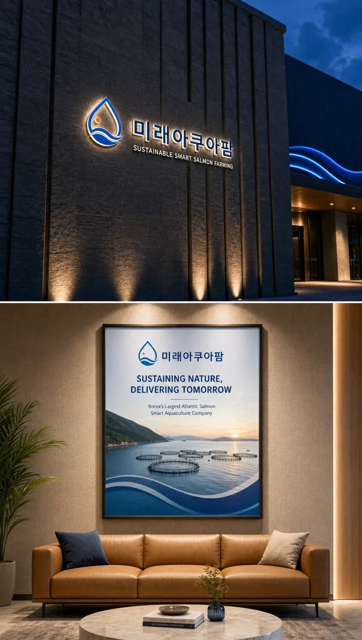 농식품·축산 로고 디자인 — 흐르는 신뢰 농식품 브랜드 로고