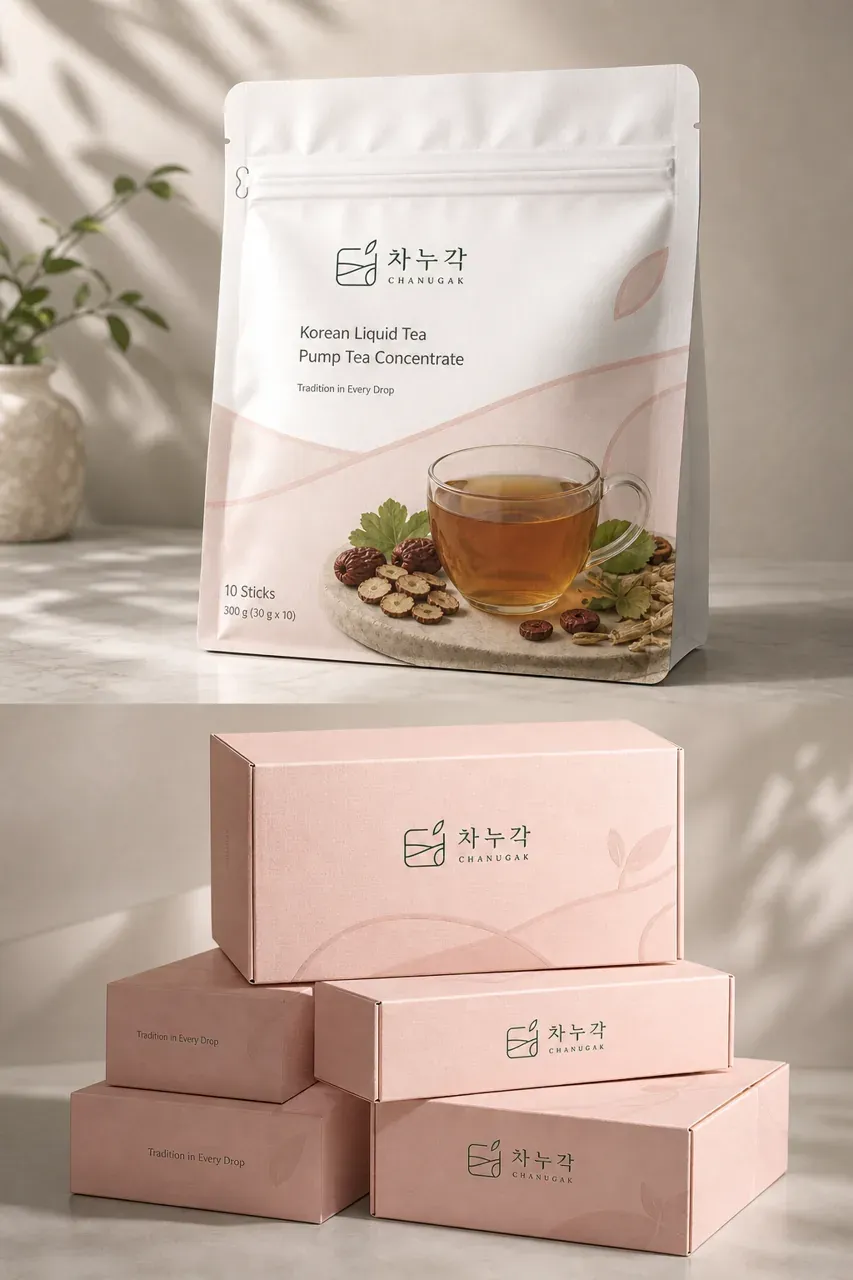 농식품·축산 로고 디자인 — 여유를 잇는 차 농식품 브랜드 로고