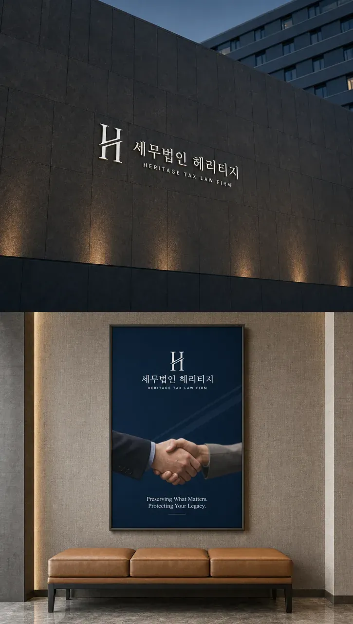 법률·세무·특허 로고 디자인 — 유산을 지키는 신뢰 법률사무소 로고