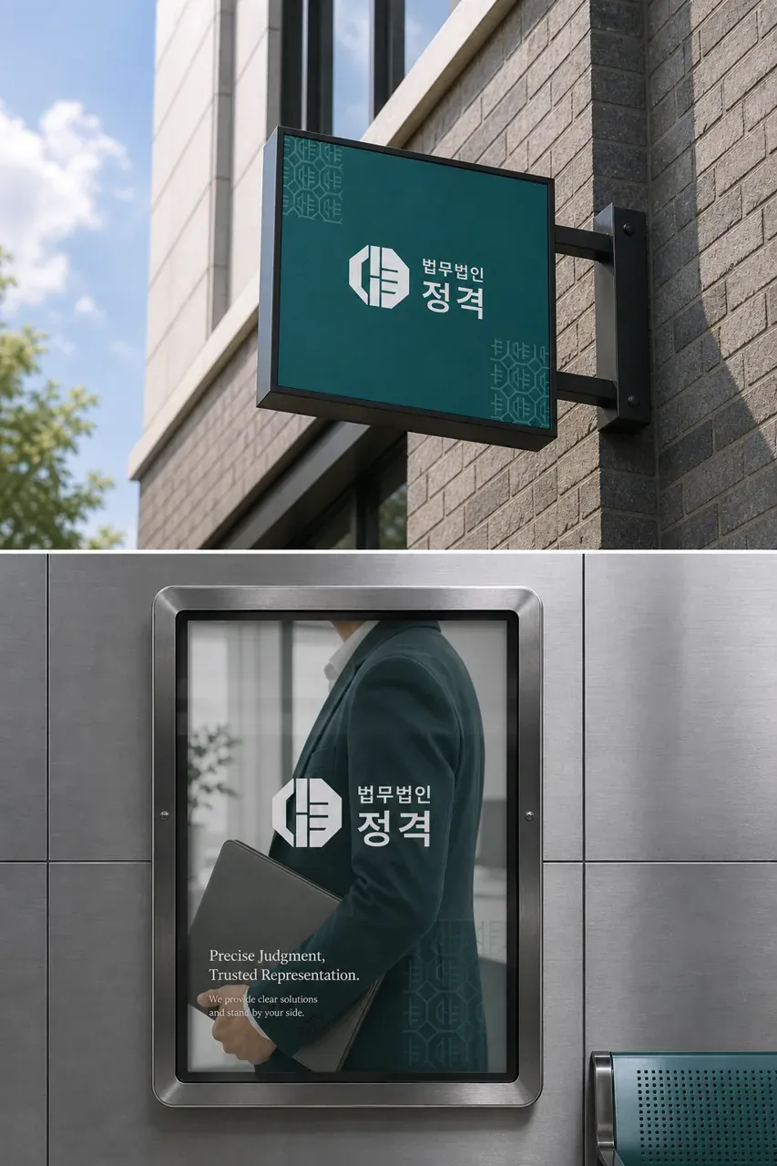 법률·세무·특허 로고 디자인 — 정확한 법률 서비스의 현대적 신뢰감 법률사무소 로고