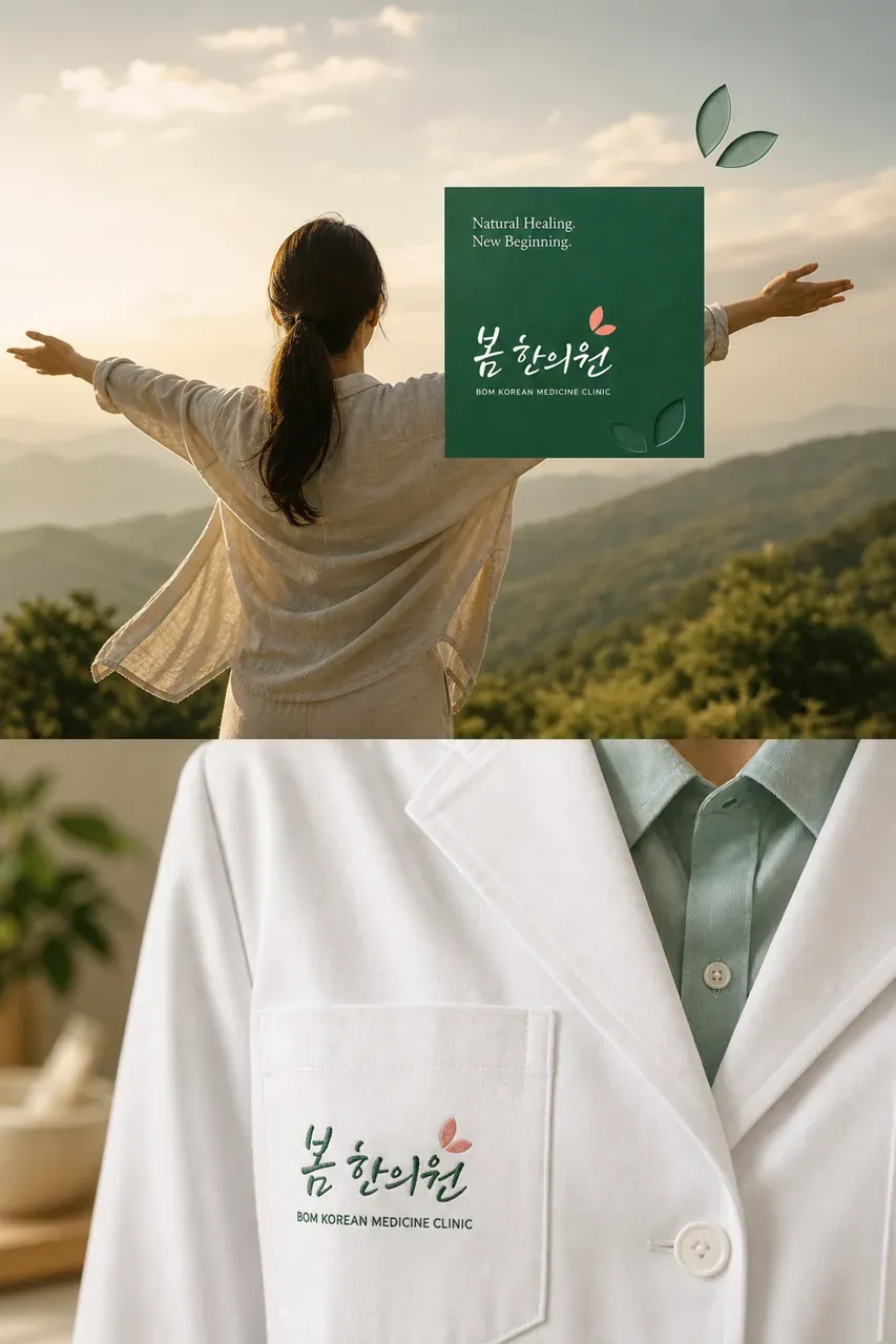 한의원·한방 로고 디자인 — 일상에 스며드는 자연스러운 치유의 시작 한의원 로고