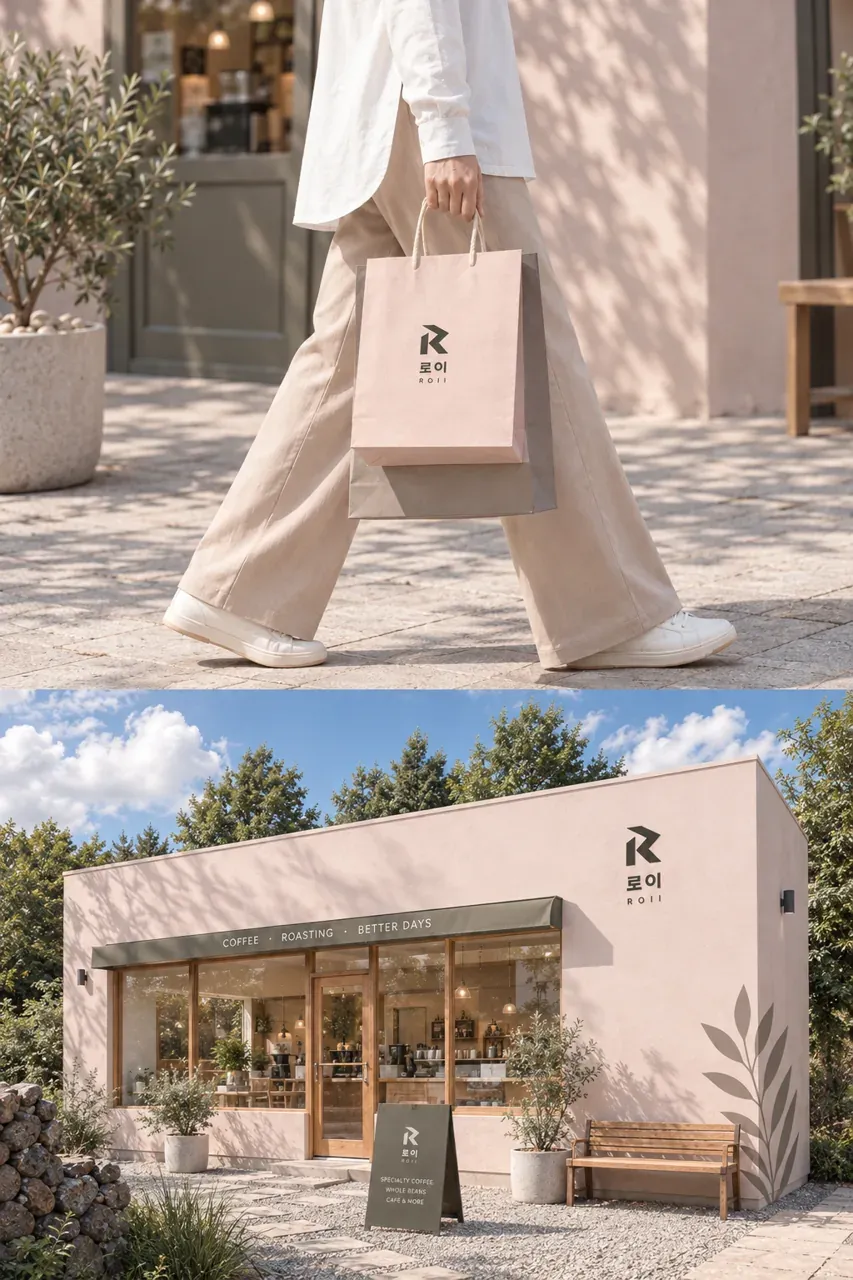 카페·베이커리 로고 디자인 — 모던하고 세련된 조합형 카페 로고