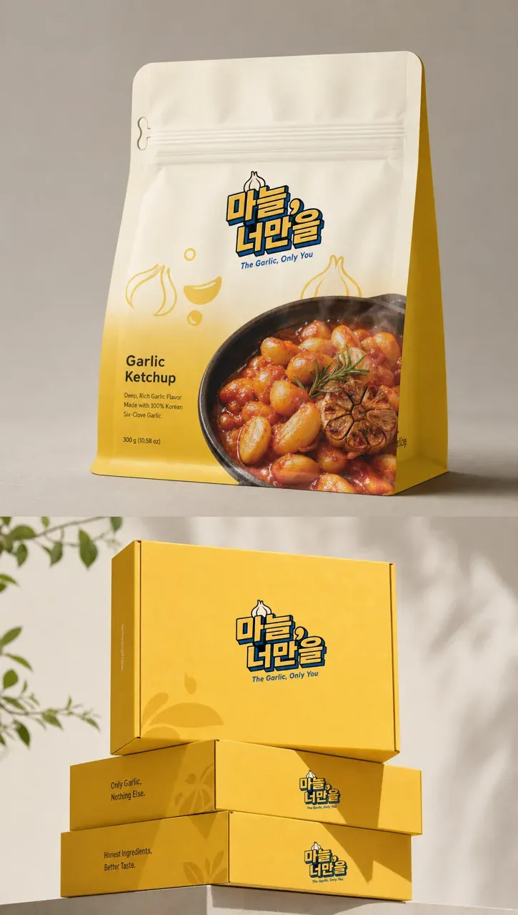 농식품·축산 로고 디자인 — 주인공 마늘의 따뜻한 초대 농식품 브랜드 로고
