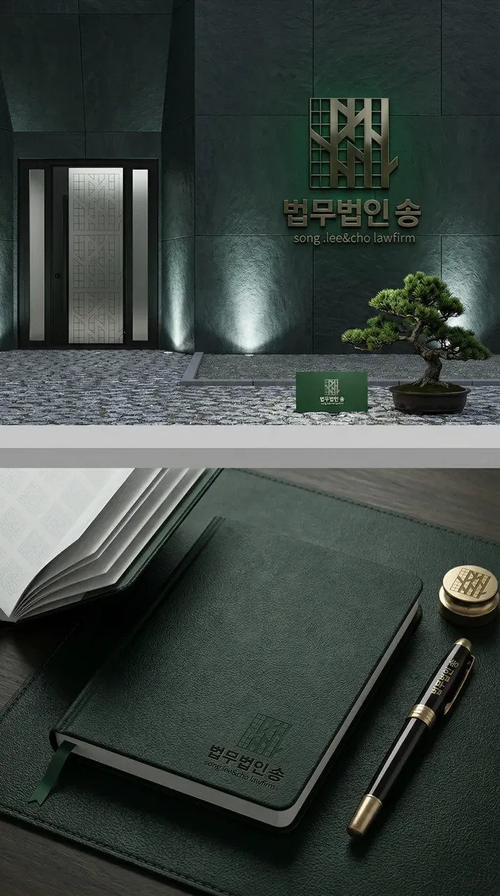법률·세무·특허 로고 디자인 — 중견기업 임원들이 신뢰할 수 있는 든든한 법률 파트너 법률사무소 로고
