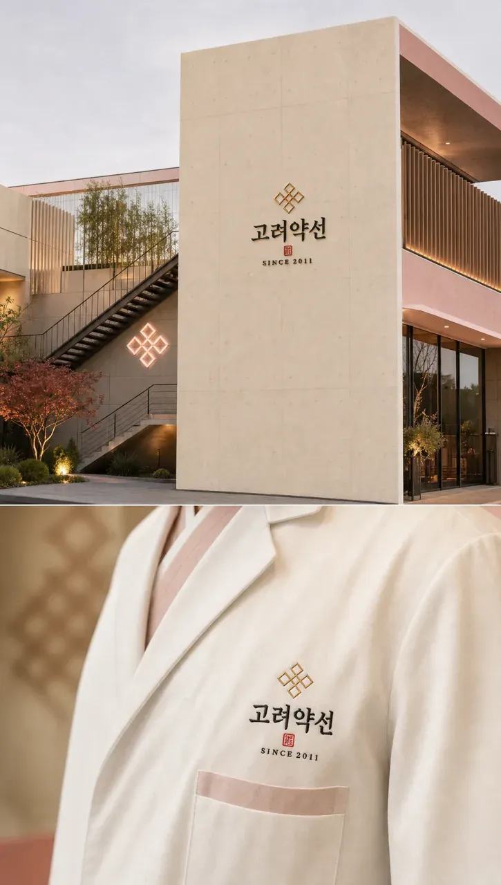 음식점·외식 로고 디자인 — 클래식한 조합형 음식점 로고