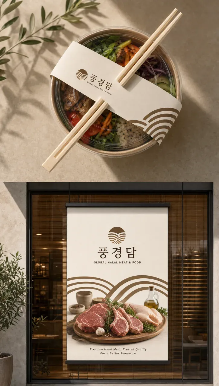 농식품·축산 로고 디자인 — 글로벌 할랄 신뢰로 말하다 농식품 브랜드 로고