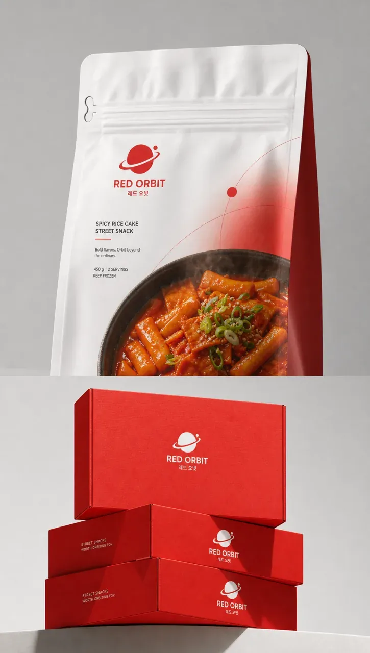 음식점·외식 로고 디자인 — 중력을 벗어난 새로운 맛의 궤도 음식점 로고