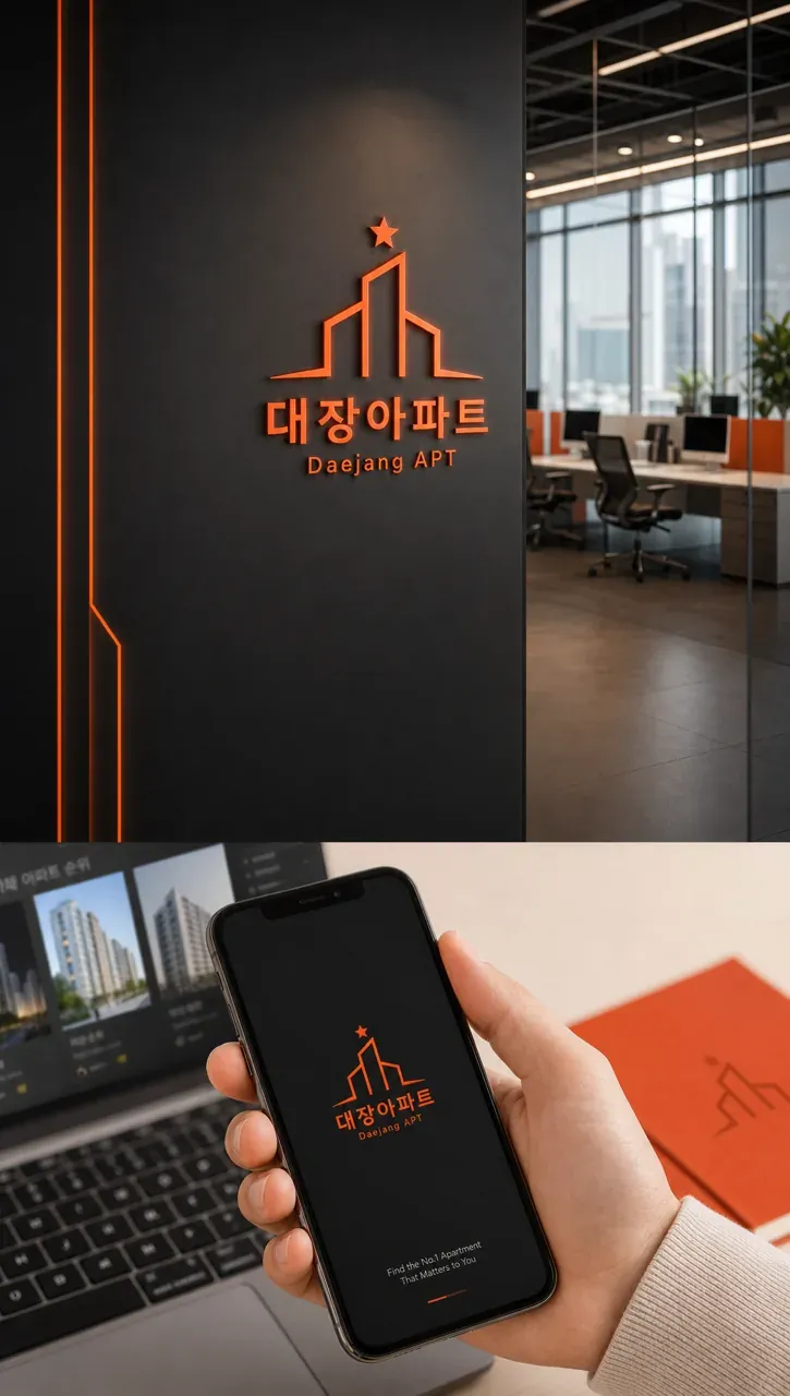 금융·부동산 로고 디자인 — 순위의 정상을 담은 미니멀 심볼 금융·부동산 기업 로고