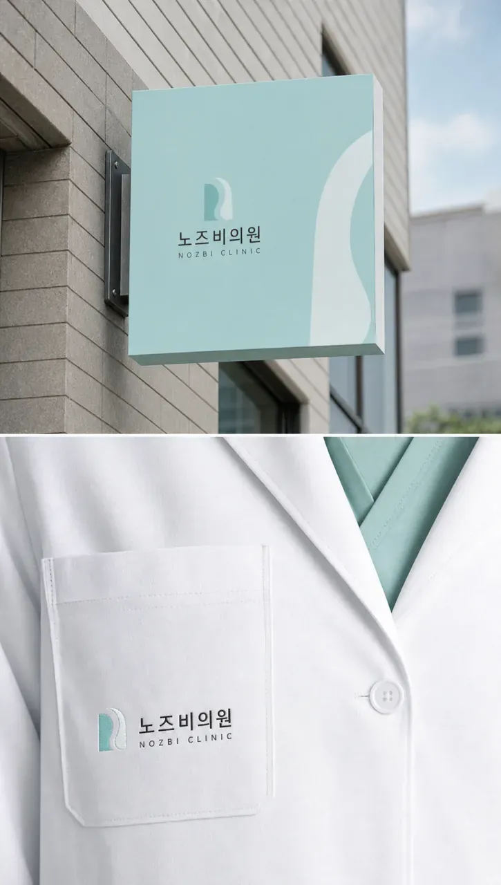 병원·의원 로고 디자인 — 신뢰감 있는 조합형 병원 로고