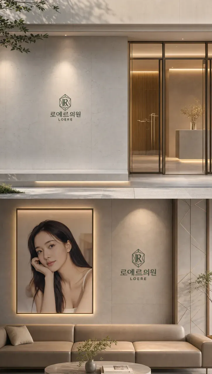 병원·의원 로고 디자인 — 원칙과 안목으로 정의한 프리미엄 신뢰 병원 로고 적용 예시