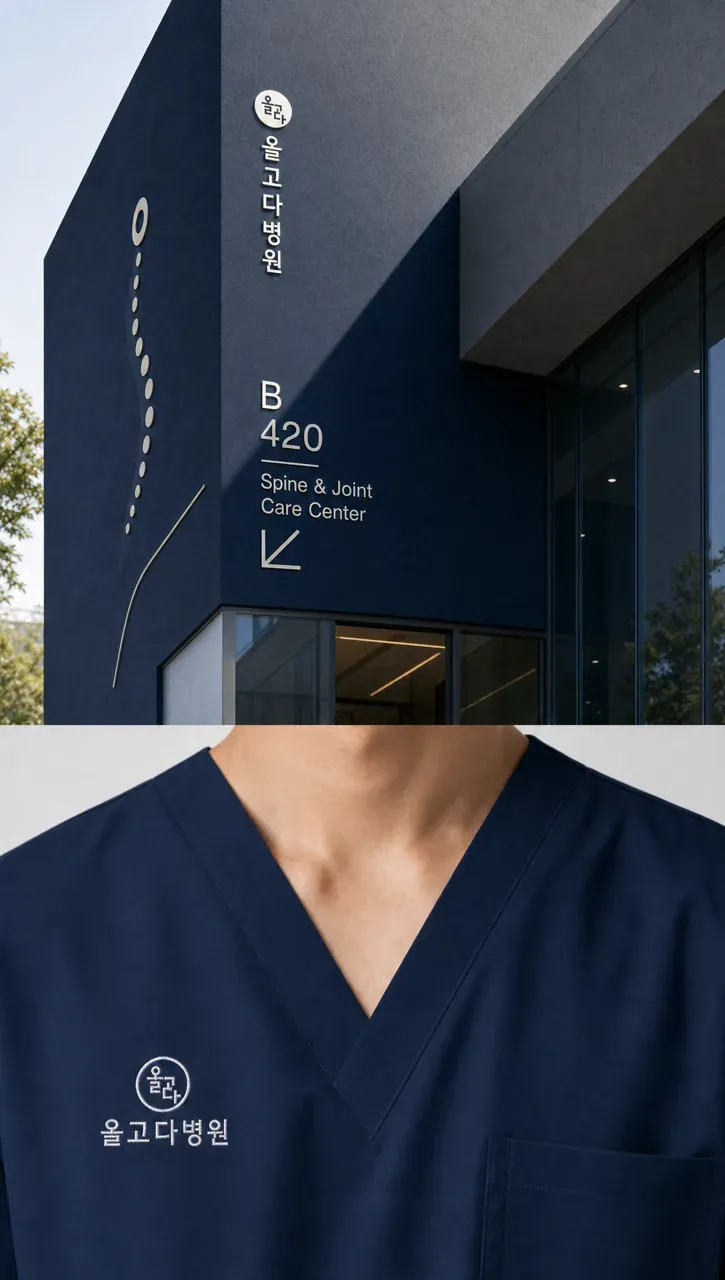 병원·의원 로고 디자인 — 바른 정렬과 신뢰를 담은 의료의 시각화 병원 로고