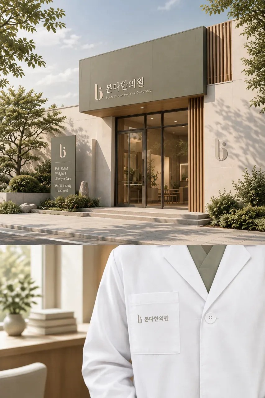한의원·한방 로고 디자인 — 자세한 관찰 본질의 발견 한의원 로고