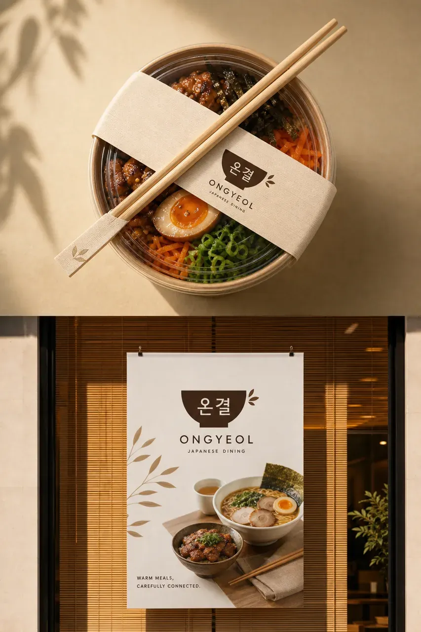 그 외 로고 디자인 — 편안한 일상 속 따뜻한 한 끼 브랜드 로고