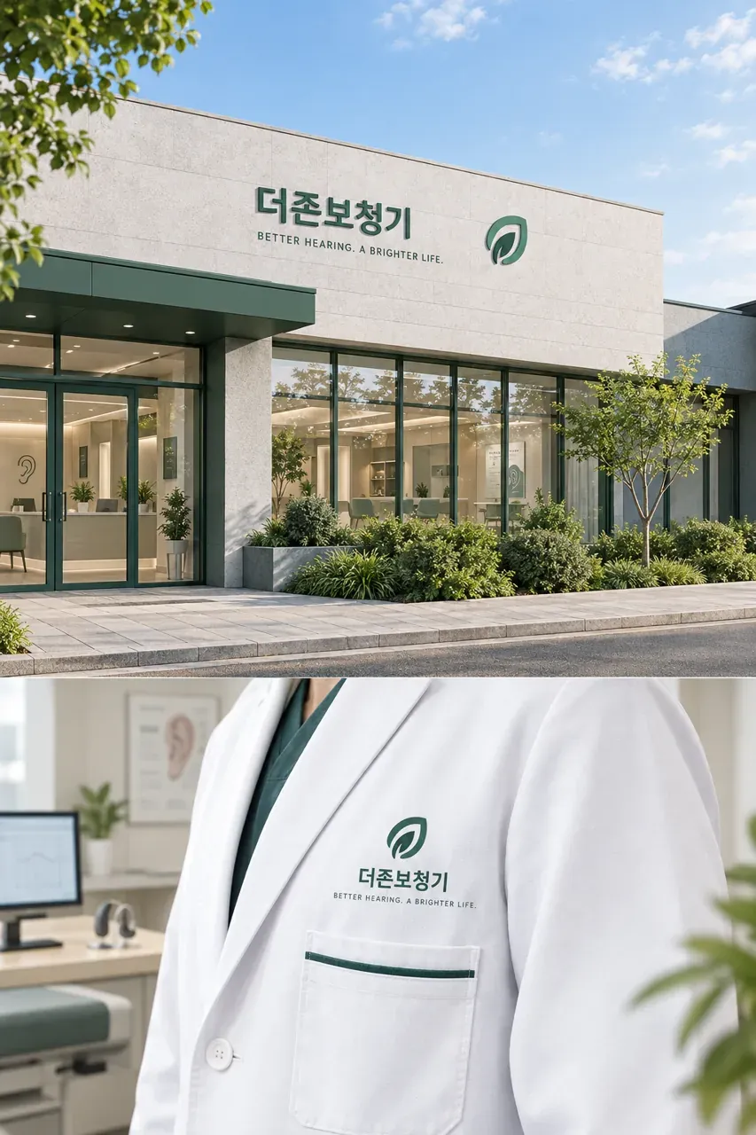 병원·의원 로고 디자인 — 청각 전문성의 신뢰를 담은 모던 병원 로고
