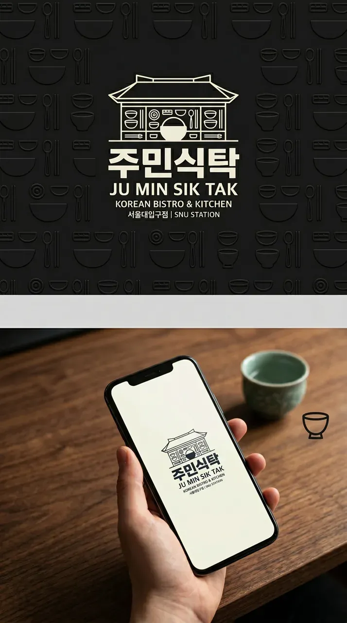 음식점·외식 로고 디자인 — 20-30대가 찾는 세련된 한식주점 음식점 로고