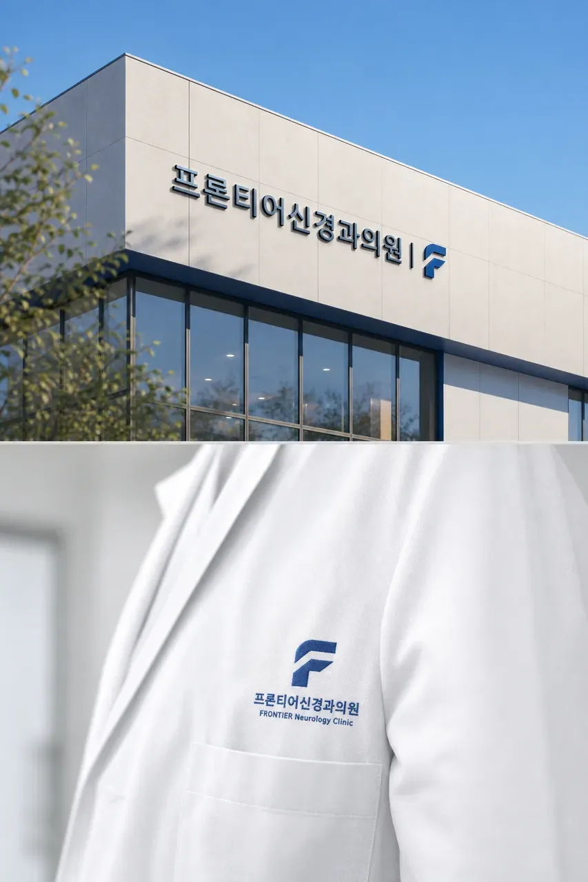 병원·의원 로고 디자인 — 신경 신호의 재해석 병원 로고