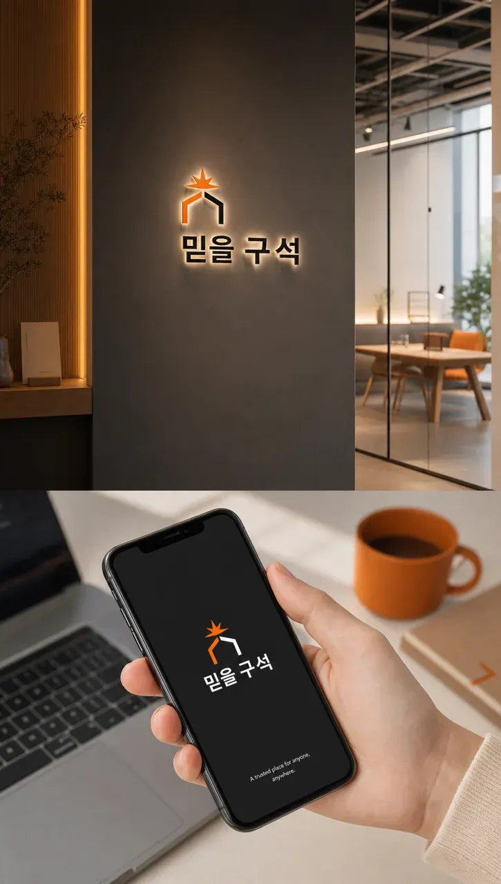 공공·단체 로고 디자인 — 신앙으로 잇는 아늑한 만남 공공·단체 로고