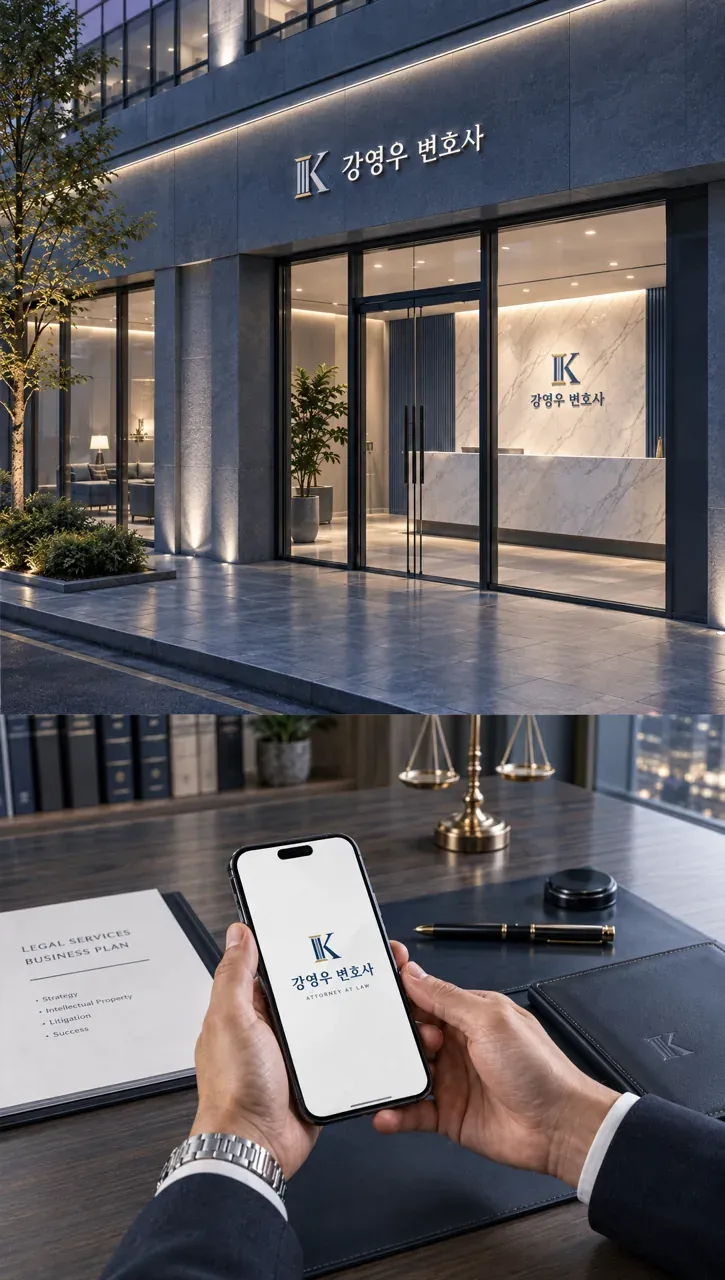 법률·세무·특허 로고 디자인 — 정직함의 형상 법률사무소 로고