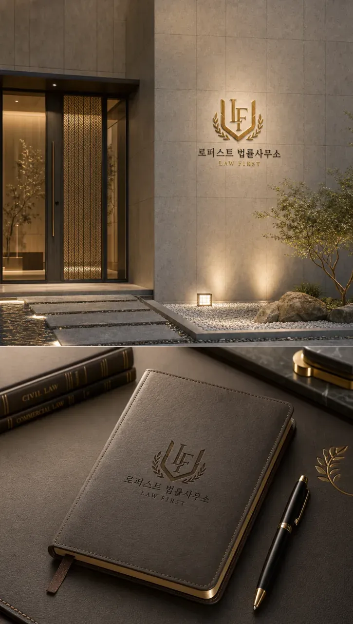 법률·세무·특허 로고 디자인 — 고급스러운 엠블럼 법률사무소 로고