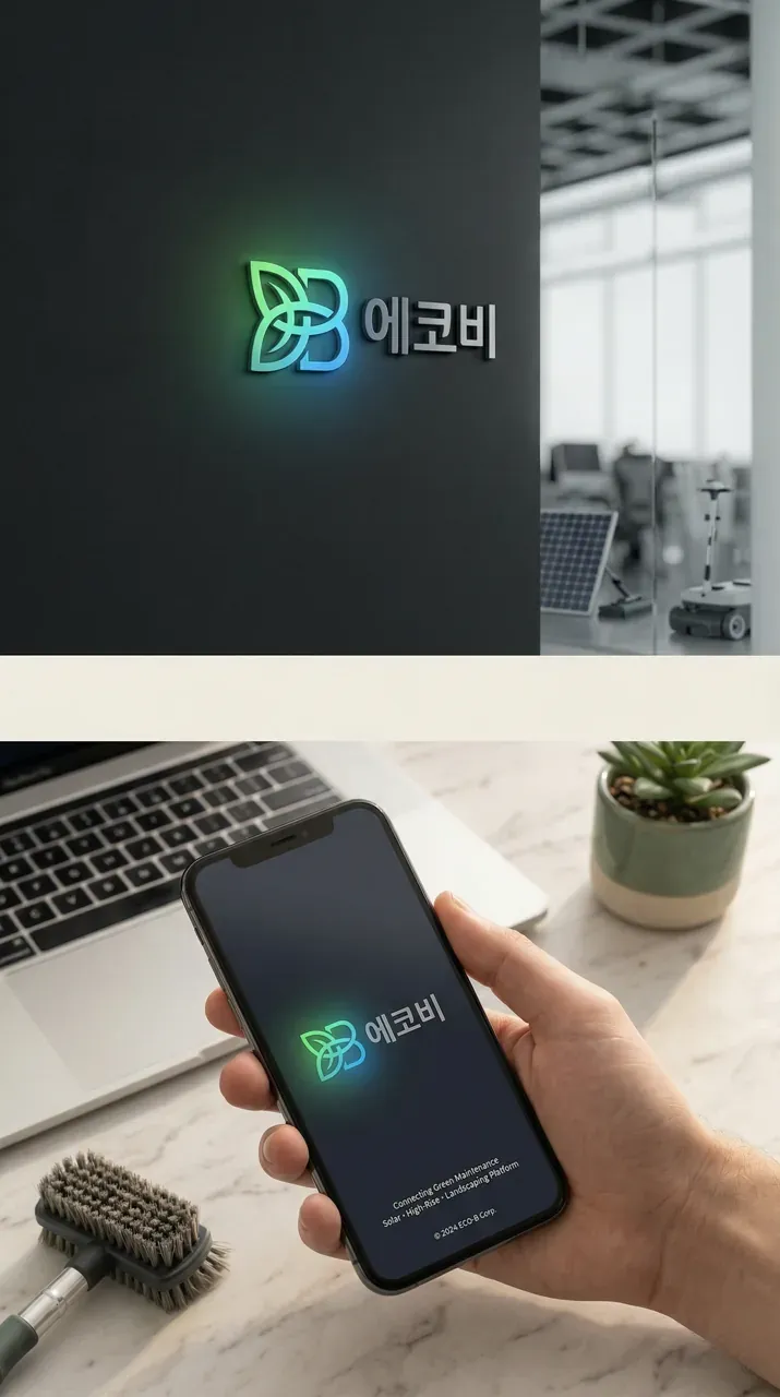 IT·테크 로고 디자인 — 전국 청소업체가 하나로 플랫폼 IT 서비스 로고