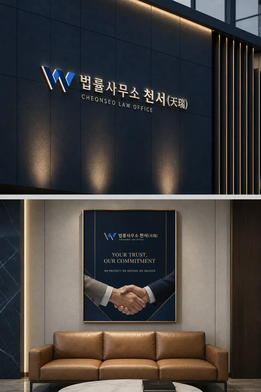 법률·세무·특허 로고 디자인 — 신뢰감 있는 조합형 법률사무소 로고