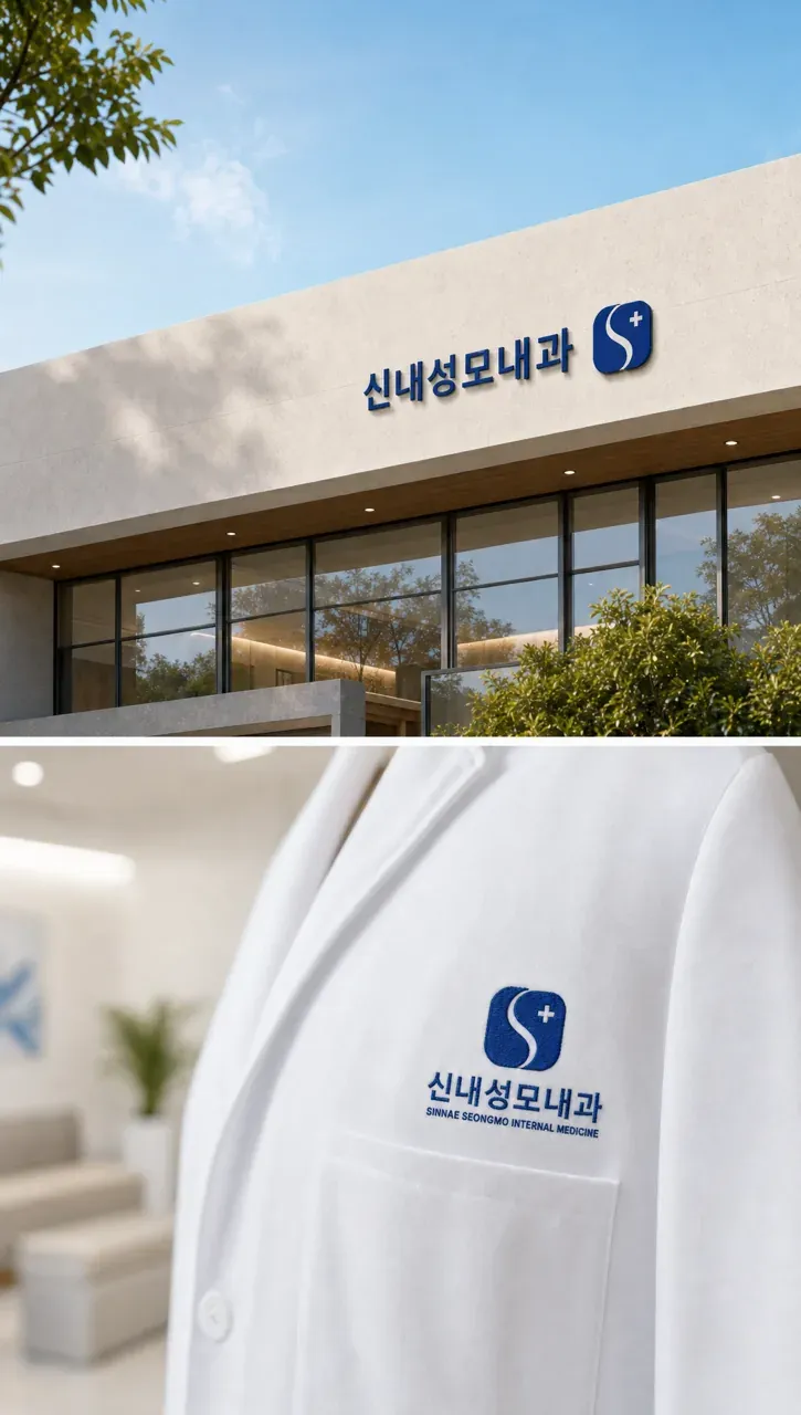 병원·의원 로고 디자인 — 전문성과 편안함이 만난 원형 병원 로고