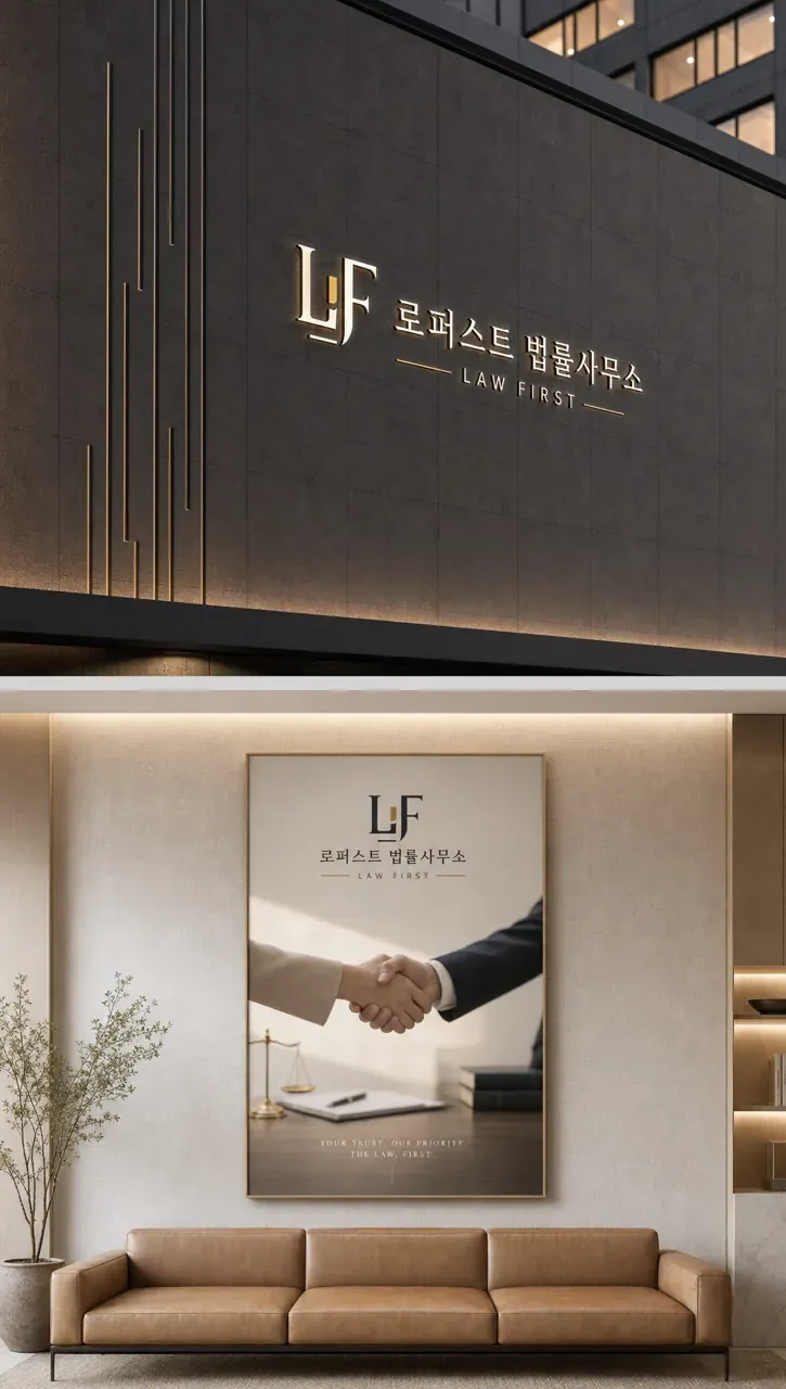 법률·세무·특허 로고 디자인 — 미니멀한 조합형 법률사무소 로고