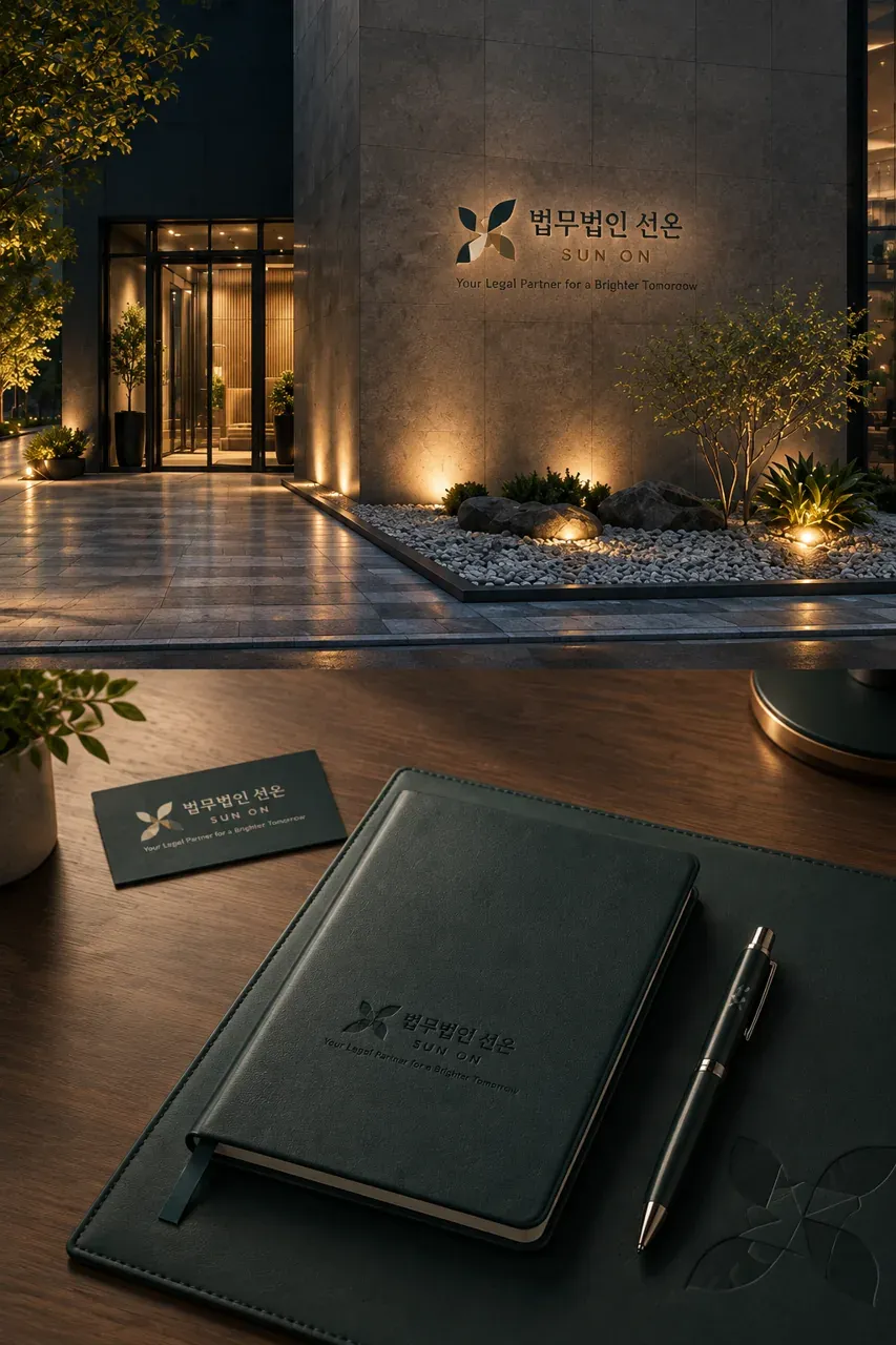 법률·세무·특허 로고 디자인 — 바른 것의 기하학 법률사무소 로고