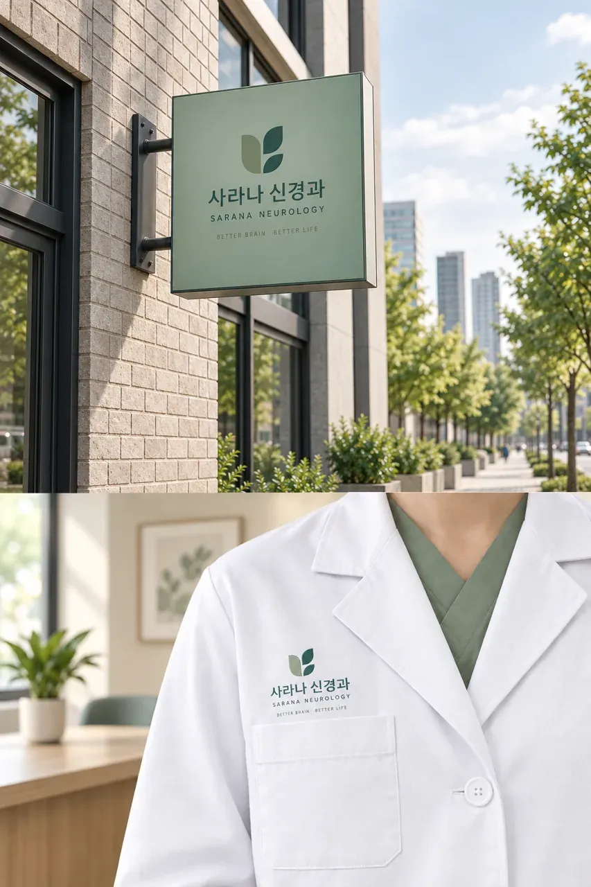 병원·의원 로고 디자인 — 모던하고 세련된 조합형 병원 로고