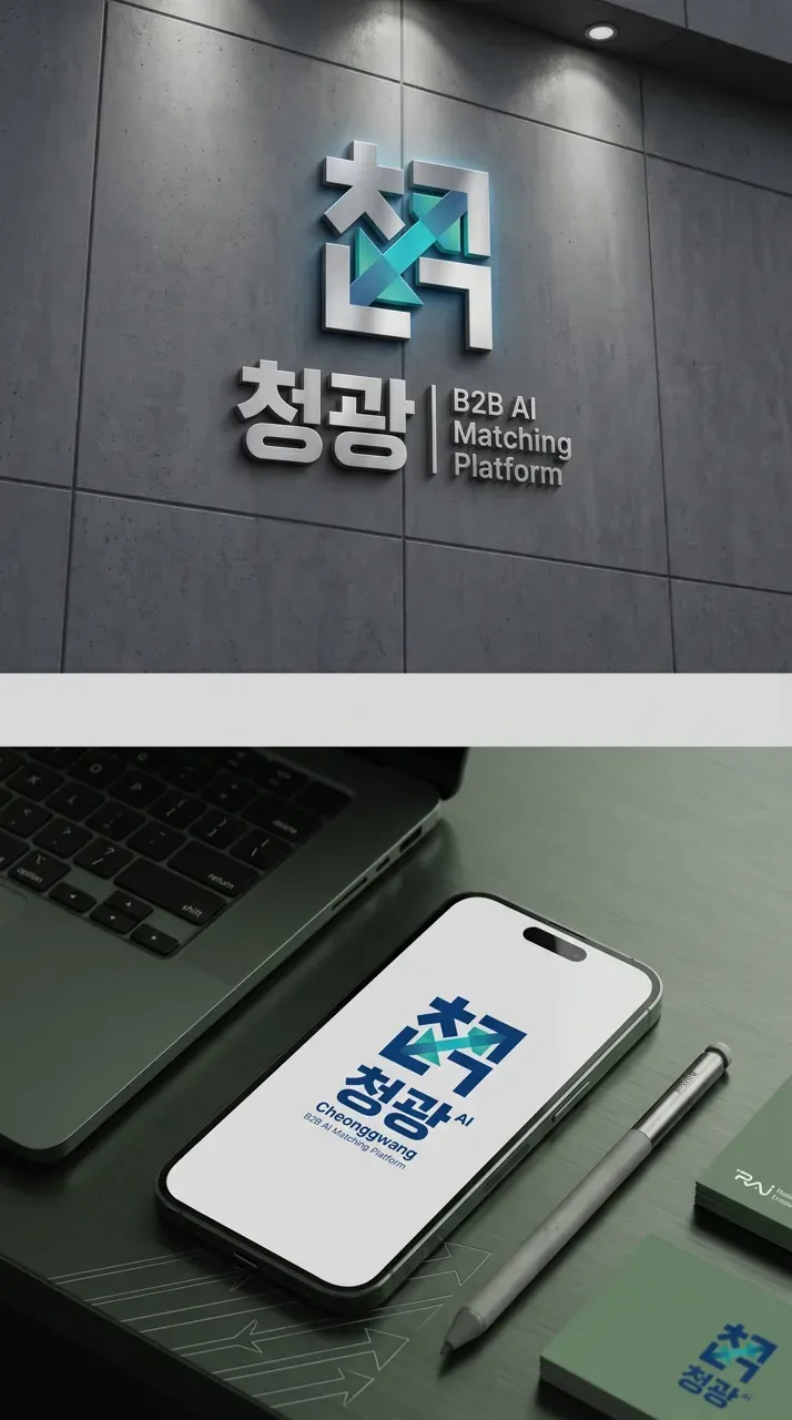 그 외 로고 디자인 — 소규모 청소업체가 당당히 경쟁할 수 있는 플랫폼 브랜드 로고 적용 예시