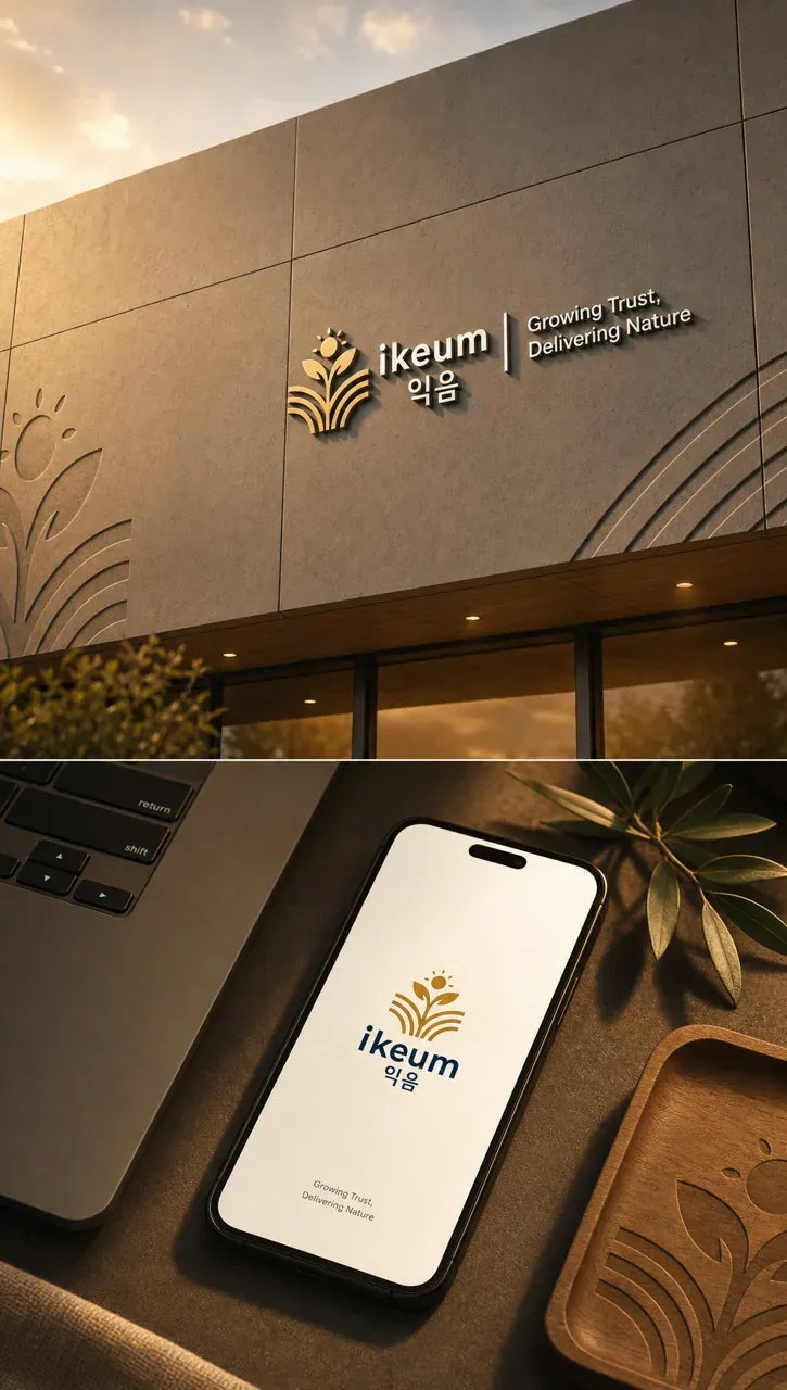농식품·축산 로고 디자인 — 성장 속에 신뢰가 익다 농식품 브랜드 로고