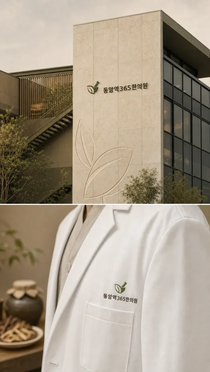 한의원·한방 로고 디자인 — 4대 의맥을 잇다 한의원 로고