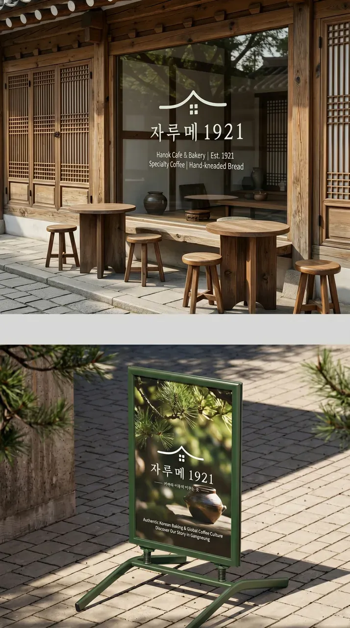 그 외 로고 디자인 — 100년 한옥에서 만나는 특별한 시간 21 브랜드 로고 적용 예시