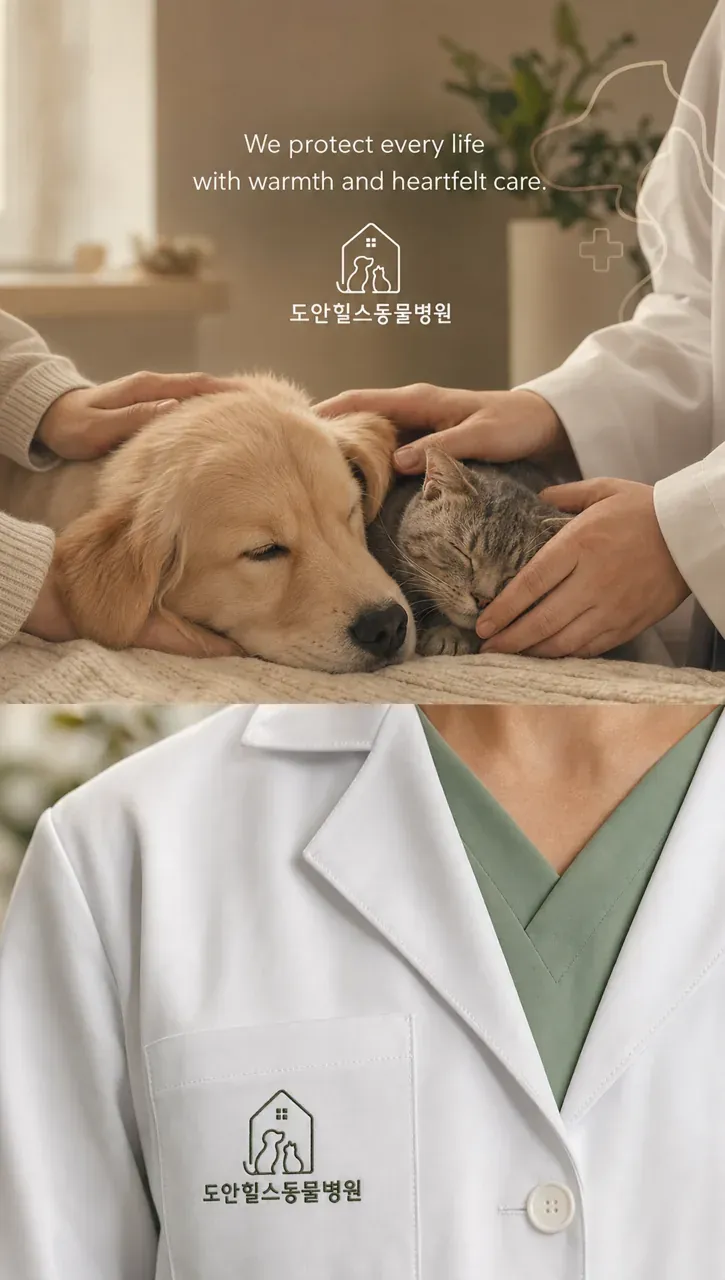 반려동물 로고 디자인 — 따뜻하고 친근한 조합형 반려동물 브랜드 로고