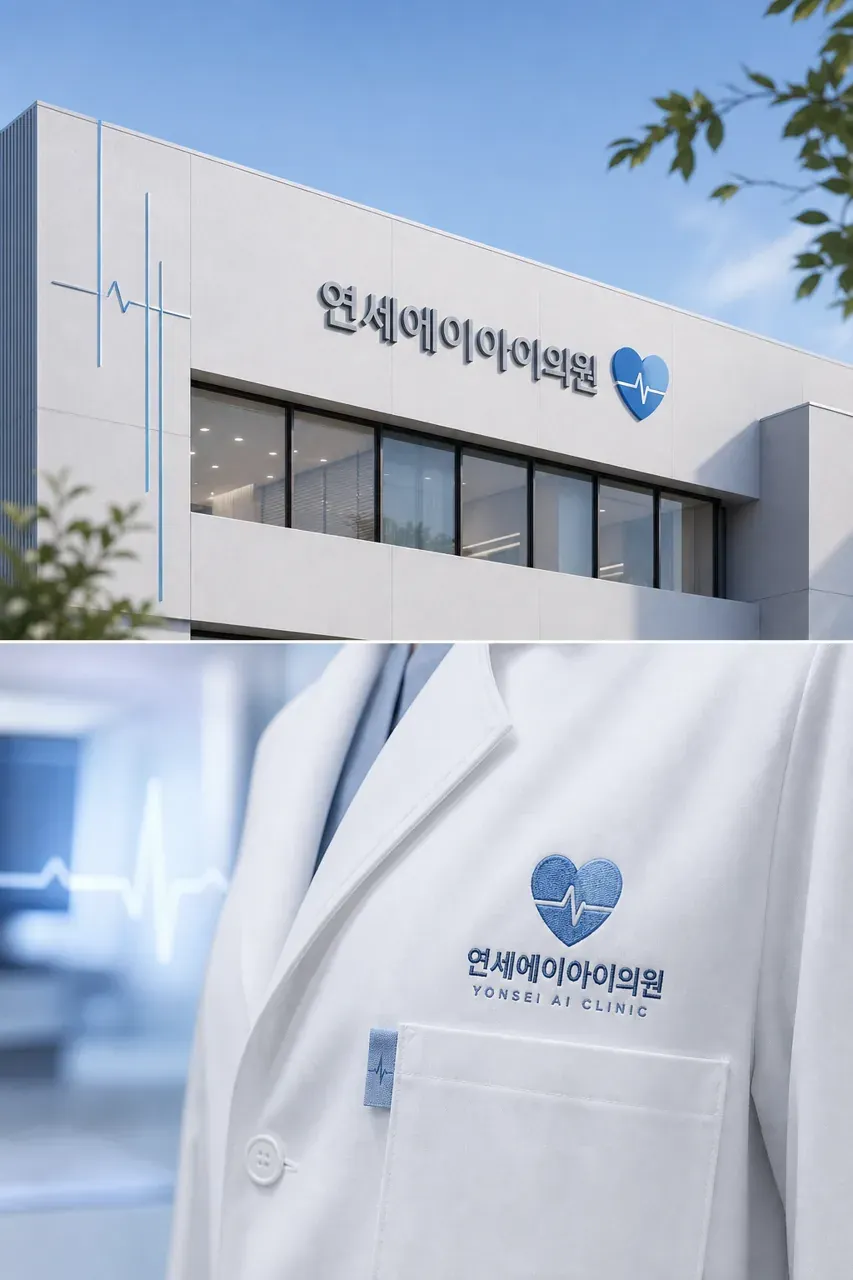 병원·의원 로고 디자인 — 신뢰의 박동 병원 로고