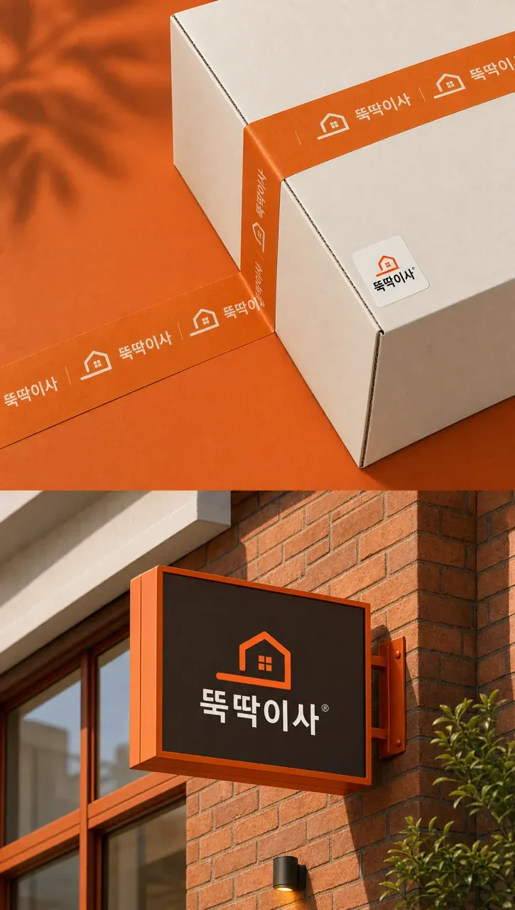 생활·서비스 로고 디자인 — 정밀한 흐름의 신뢰 생활 서비스 브랜드 로고