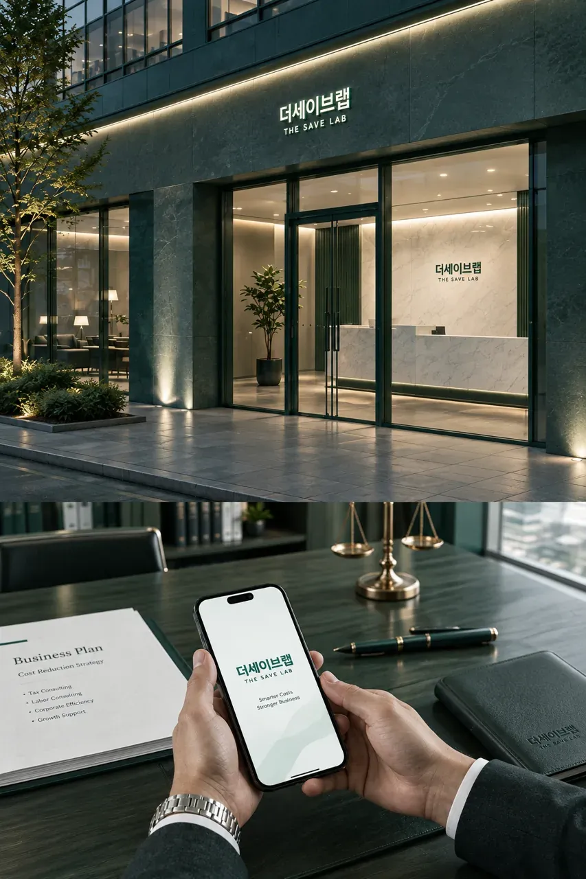 법률·세무·특허 로고 디자인 — 신뢰로 절감을 설계하다 법률사무소 로고 적용 예시