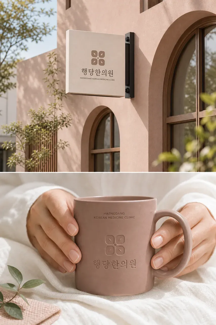 한의원·한방 로고 디자인 — 신뢰의 흐름을 담은 현대 마크 한의원 로고