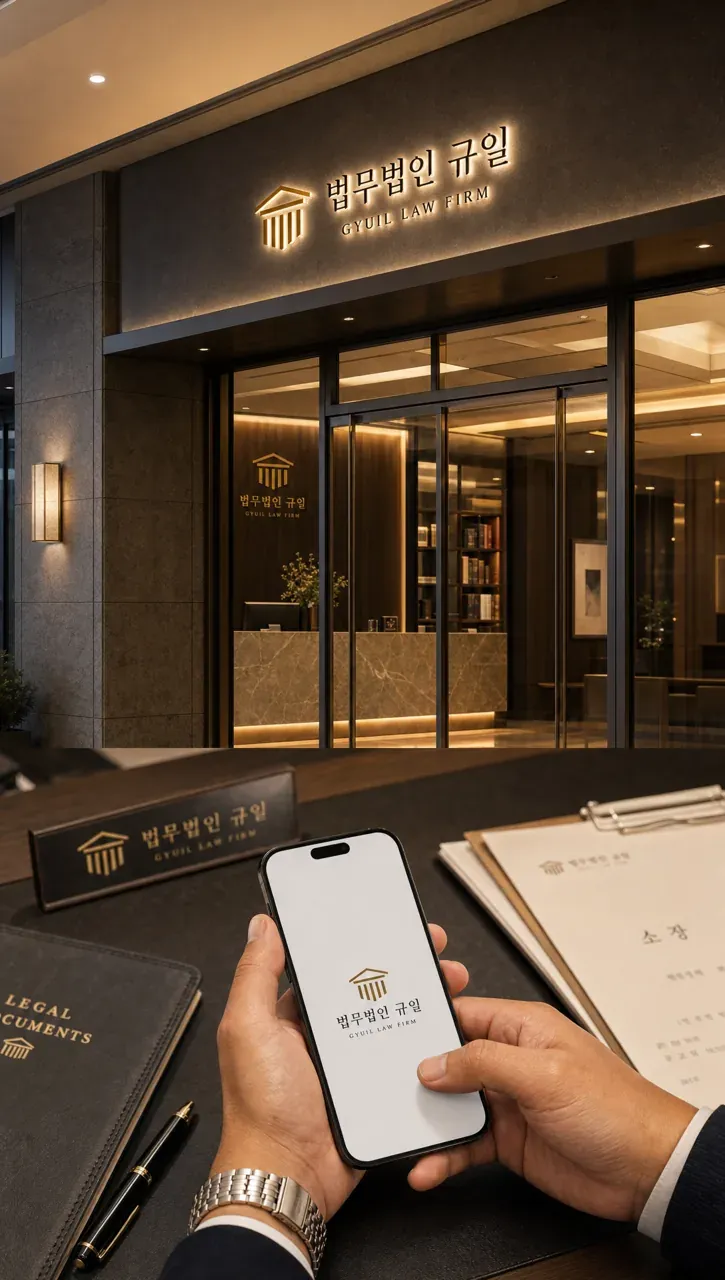 법률·세무·특허 로고 디자인 — 정밀함의 기하 심볼 법률사무소 로고