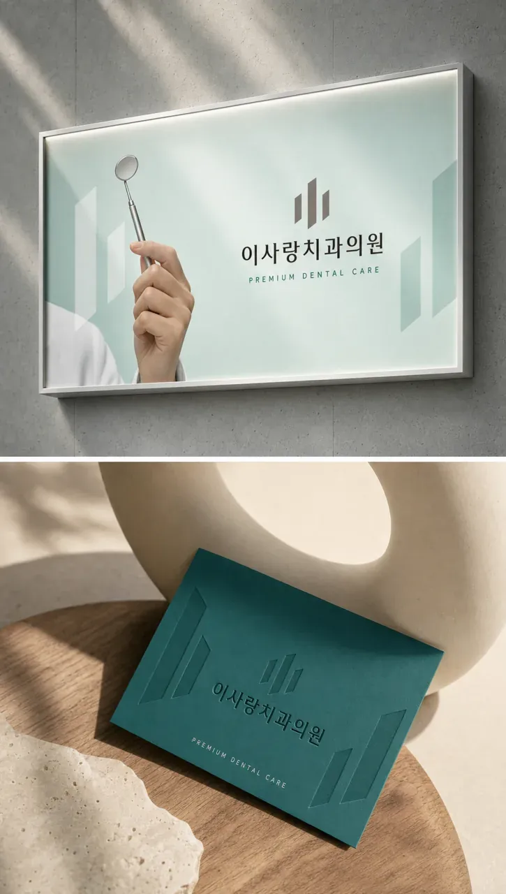 치과 로고 디자인 — 절제된 우아함으로 완성한 심미치료 전문 치과 로고