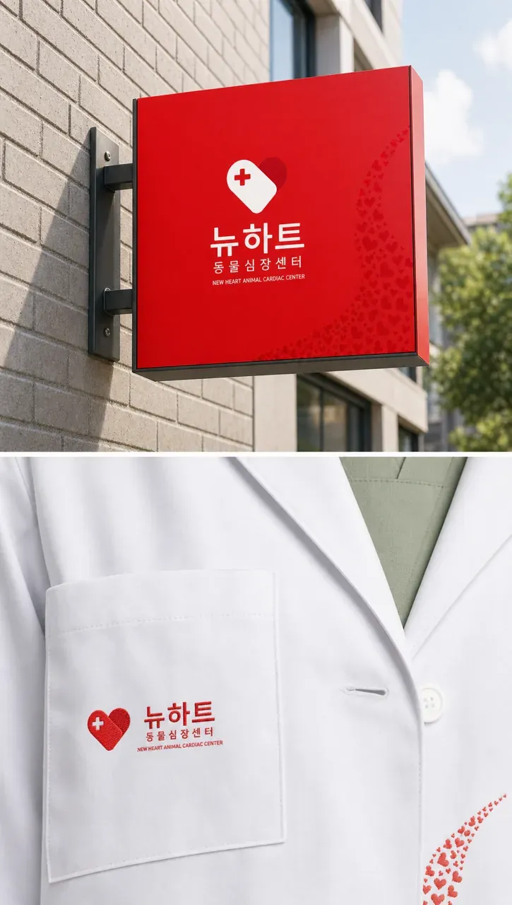 반려동물 로고 디자인 — 신뢰의 심장 반려동물 브랜드 로고