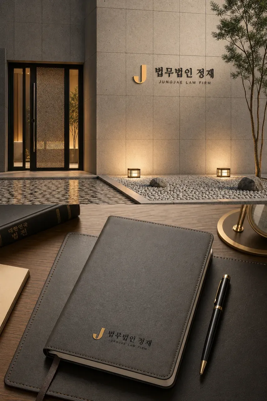 법률·세무·특허 로고 디자인 — 정확함이 신뢰다 법률사무소 로고 적용 예시