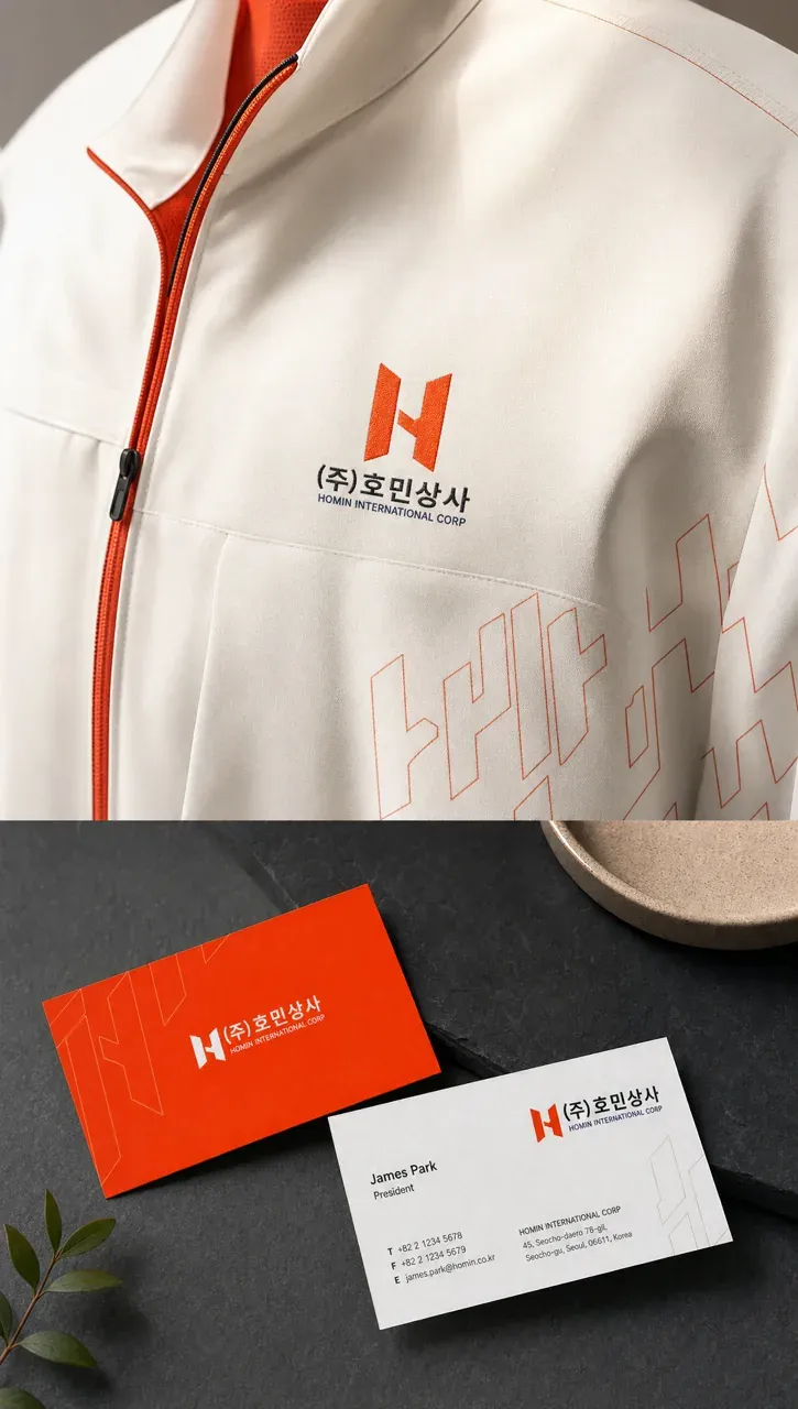 제조·유통 로고 디자인 — 신뢰감 있는 조합형 제조·유통 기업 로고