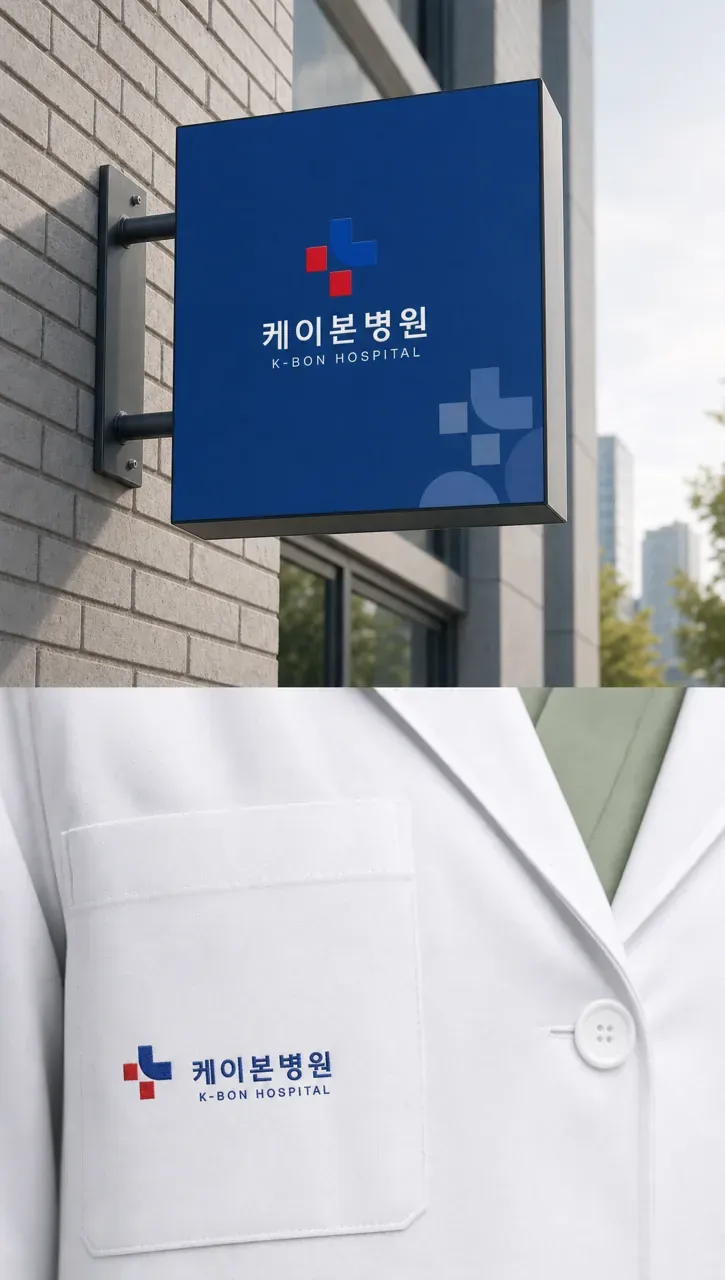 병원·의원 로고 디자인 — 신뢰감 있는 조합형 병원 로고