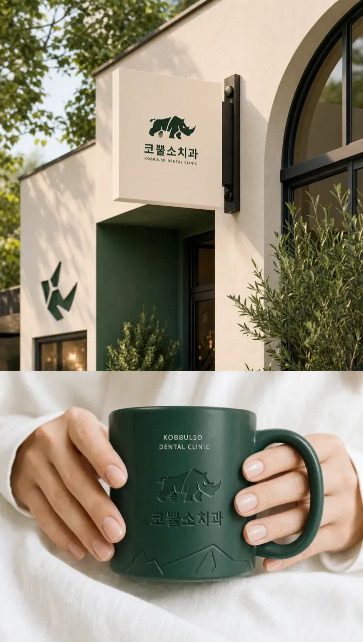 치과 로고 디자인 — 강인함과 정밀함의 조화 치과 로고