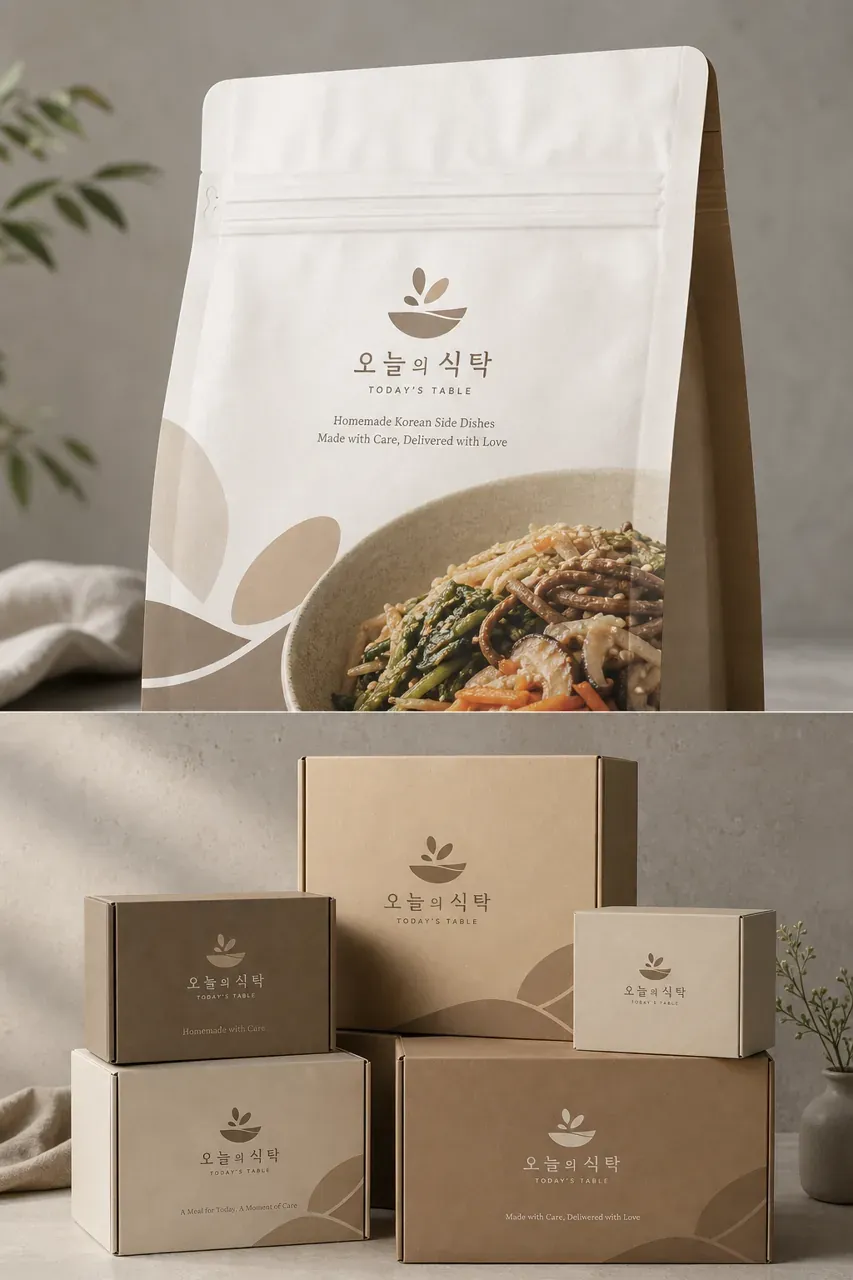 그 외 로고 디자인 — 매일 안심하고 차려내는 우리 가족 밥상 브랜드 로고