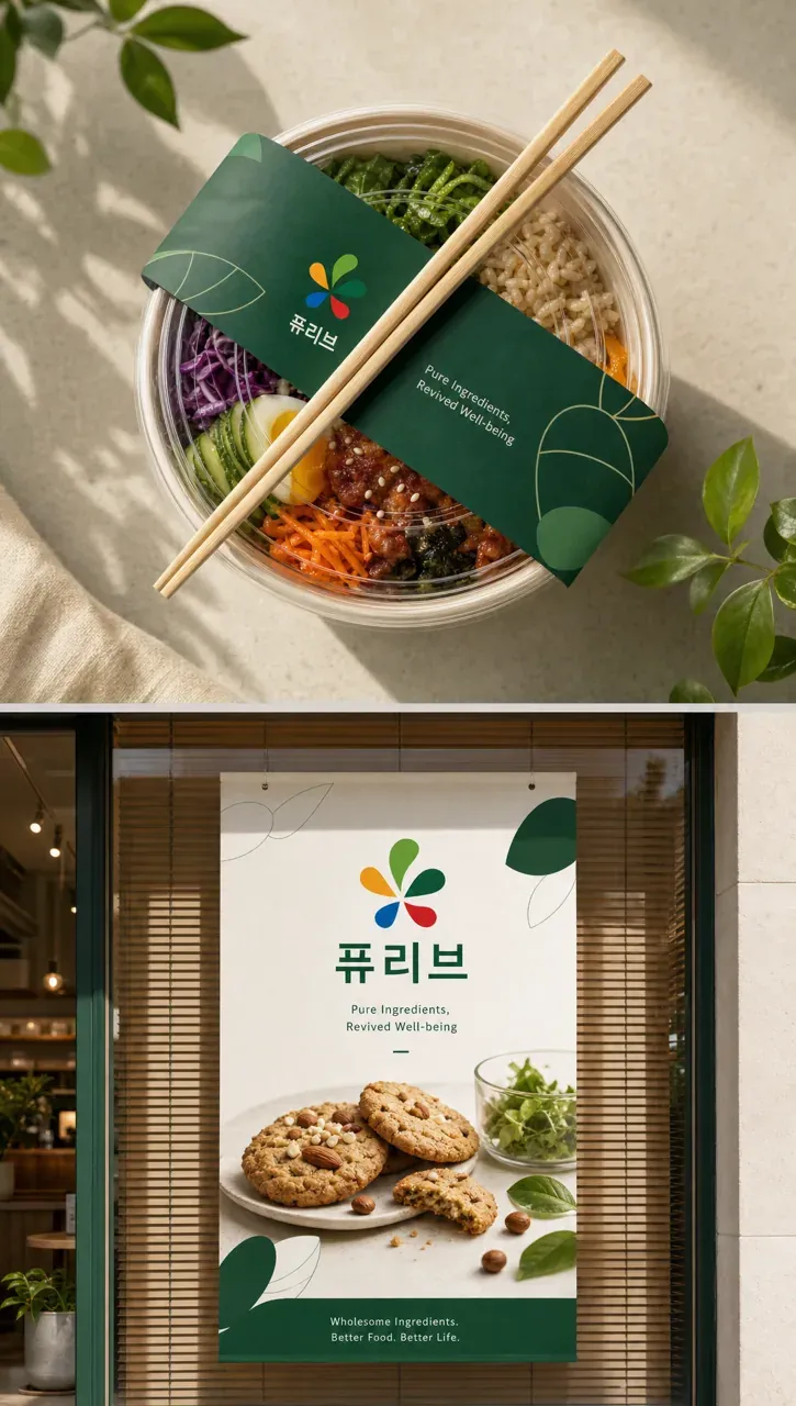 농식품·축산 로고 디자인 — 따뜻하고 친근한 조합형 농식품 브랜드 로고