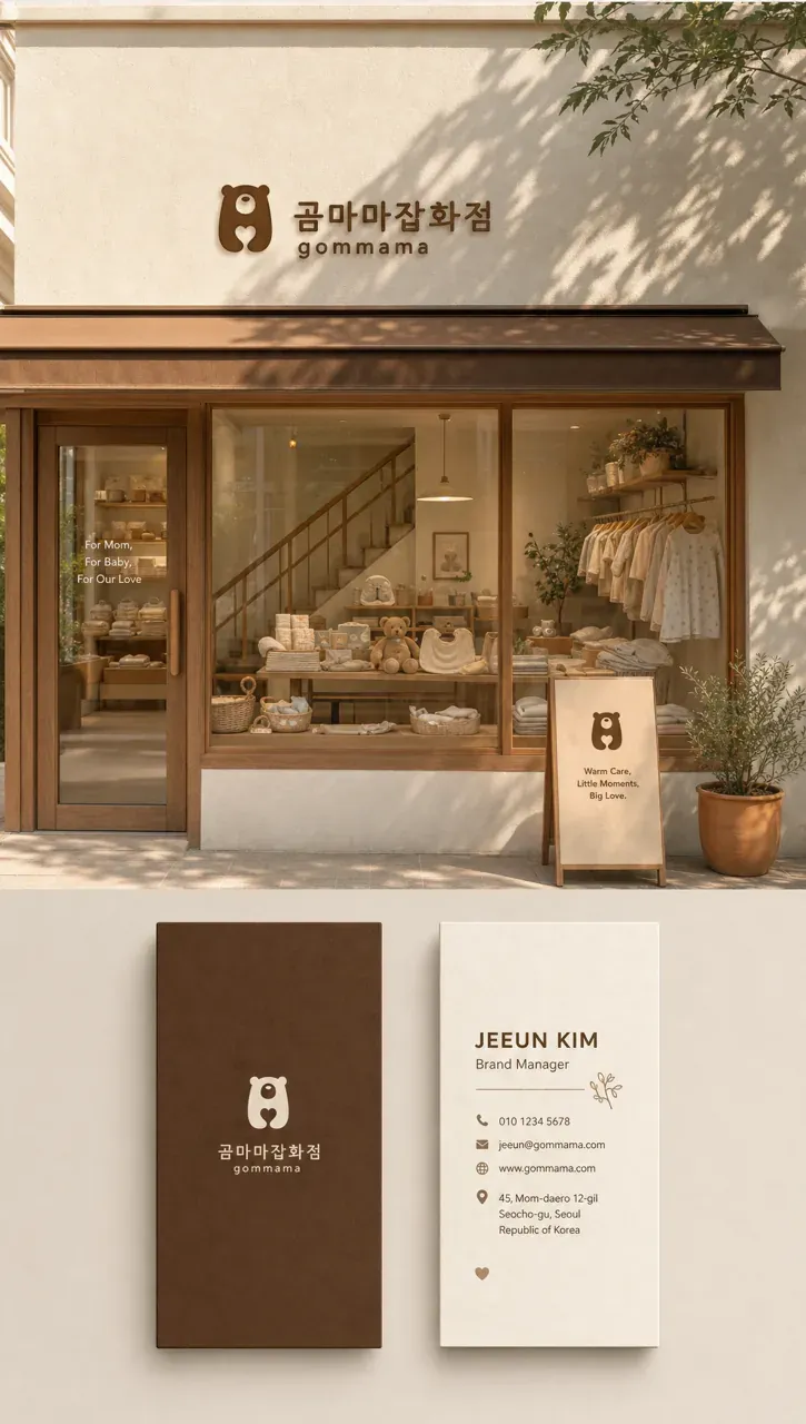 패션·의류 로고 디자인 — 귀엽고 경쾌한 조합형 패션 브랜드 로고