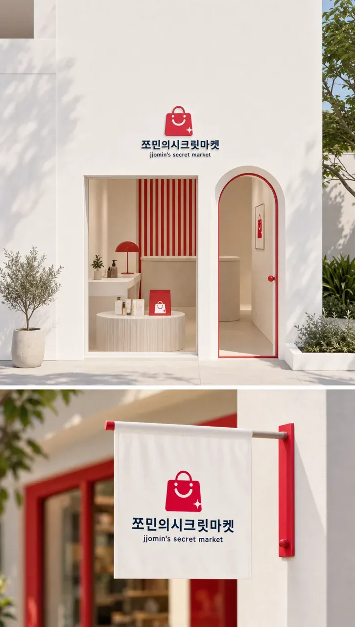 생활·서비스 로고 디자인 — 귀엽고 경쾌한 조합형 생활 서비스 브랜드 로고