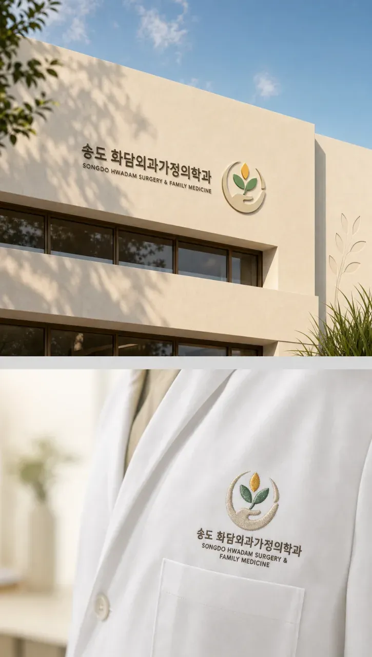 병원·의원 로고 디자인 — 신뢰감 있는 조합형 병원 로고